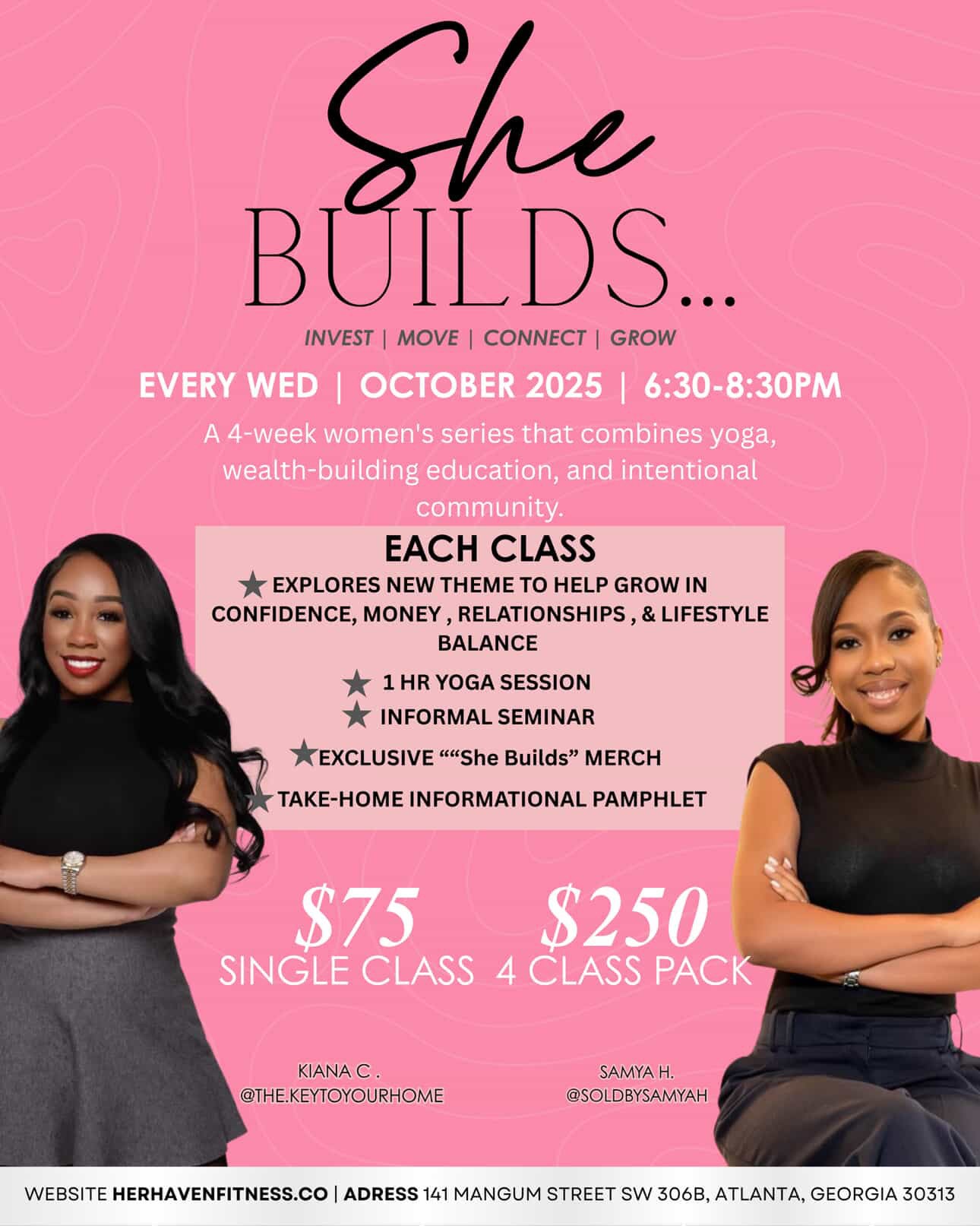 She Builds Seminar + Yoga Class
